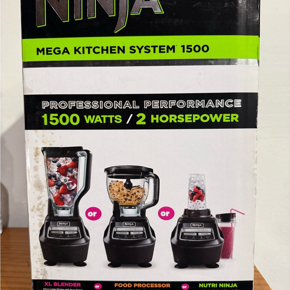 Ninja Mega Kitchen System 1500 - Black with Green Accents